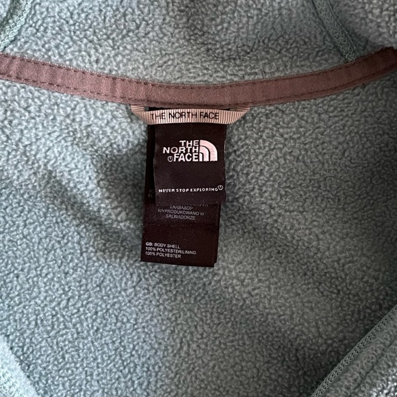 Teal Fleece Pull Over Quarter Zip North Face Jacket - Picture 2 of 4